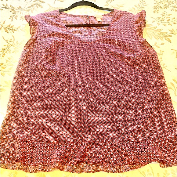 Merona Mosaic Print Peplum Blouse - Picture 3 of 10